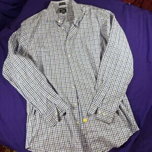 Neiman Marcus Mens Button-down Dress Shirt Trim Fit 15.5 34/35 100%